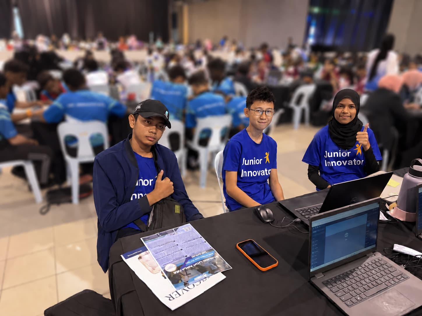 Students presenting at a 21st Mind competition